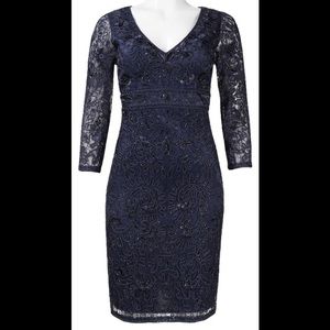 Sue Wong Navy Blue Dress